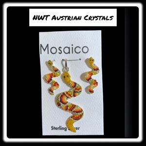 NWT Mosaico Austrian Crystal pendant necklace & earrings 💕💕 new line! 💕💕